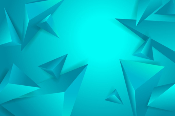 Polygonal 3d background with blue monochome tones Free Vector