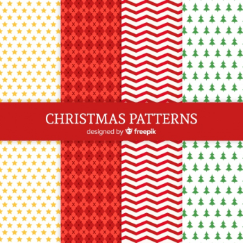 Geometric christmas pattern collection 
