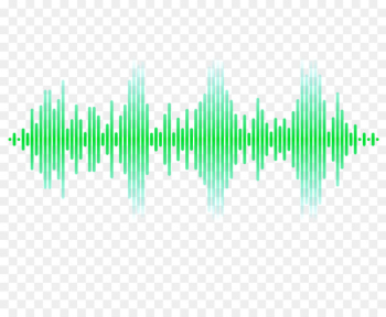 Sound Pixel Wave - Green pixel sound wave curve PNG picture 