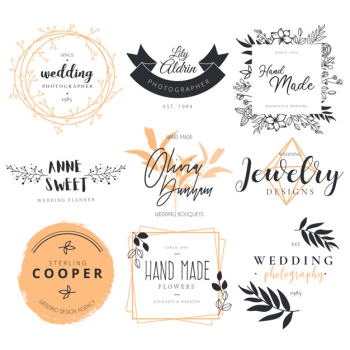 Beautiful Logotype Collection for Wedding Photography, Decoration and Planner