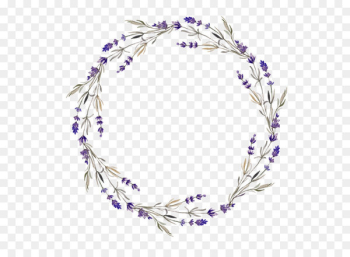 Wreath Lavender Flower Clip art - Purple flowers hollow circles 