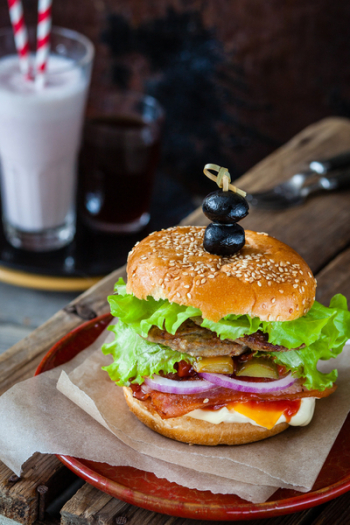 Hamburger, Burger, CafÃ©, Lunch, Nutrition, Tasty