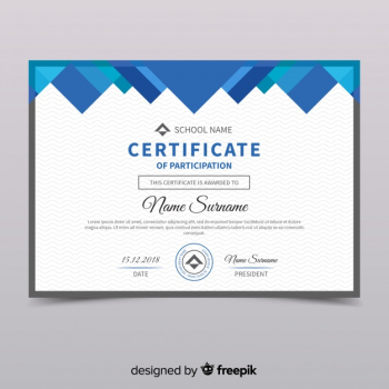 Certificate of participation template