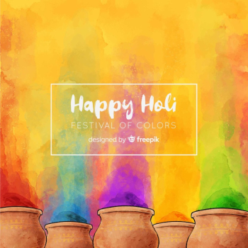 Watercolor gulal holi festival background