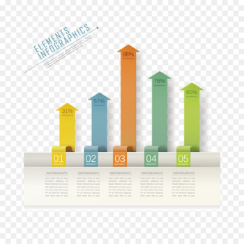 Bar chart Infographic Element Classification chart - Vector colored arrows 