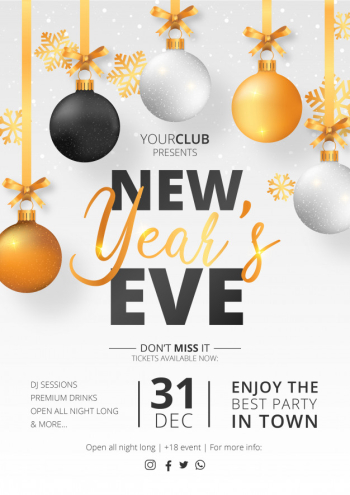 New Year's Eve Party Poster Template
