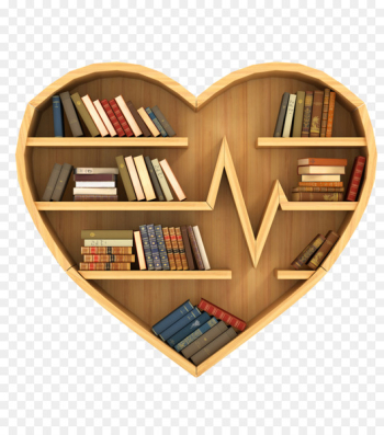 Bookcase Stock photography Royalty-free Clip art - Heart-shaped bookshelf 