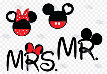 Mickey Mouse Minnie Mouse Mrs. T-shirt Mr. - mickey minnie 