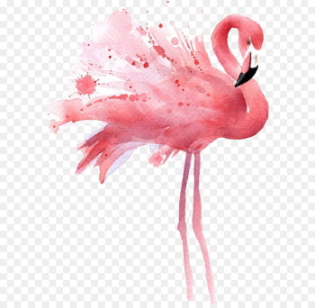 Watercolor painting Flamingo Work of art - flamingo watercolour 