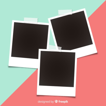 Polaroid frame template Free Vector