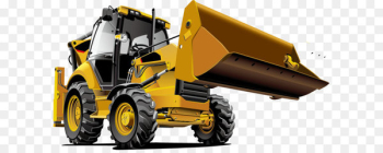 Tractor Bulldozer Backhoe loader Heavy equipment - Vector bulldozers material 
