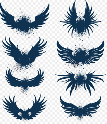 Bird Wing Eagle Logo - Blue eagle wings 