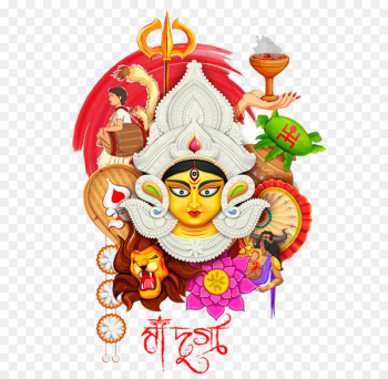 Durga Puja Navaratri Lakshmi - asura graphic 