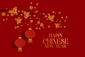 Happy chinese new year red background