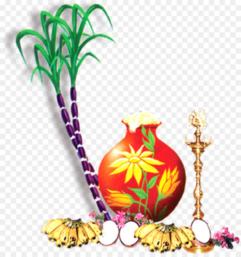 Thai Pongal Wish Greeting Happiness - cane 