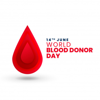 Red blood drop world blood donor day Free Vector