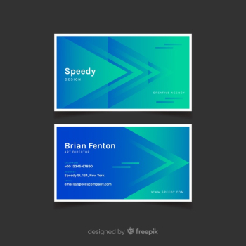 Abstract gradient models business card template Free Vector