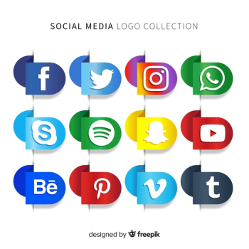 Gradient social media logo pack