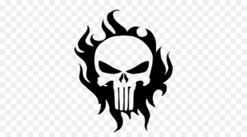 Punisher T-shirt Decal Human skull symbolism Clip art - Rock Skull fire 