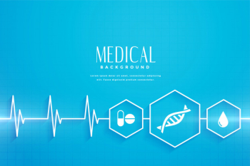 Blue healthcare and medical concept background Free Vector