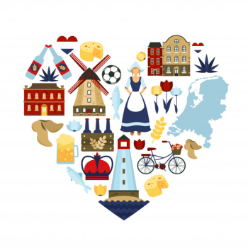 Netherlands heart concept
