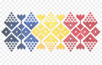 Romanian Flag of Romania Folklore Pattern - motive 