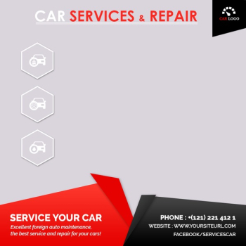 Instagram banner ads - car services and repair