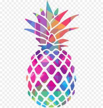 Pineapple Long-sleeved T-shirt Tropical fruit - Pineapple outline 