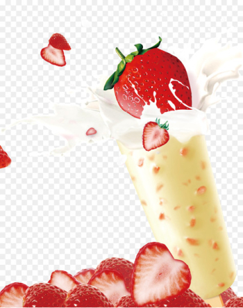 Strawberry juice Bubble tea Milk - Strawberry cold poster material 