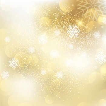 Golden Christmas snowflake background