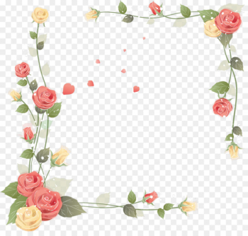 Microsoft PowerPoint Rose Flower Presentation Clip art - flower frame 