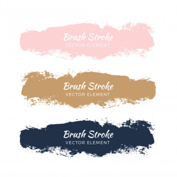 Abstract watercolor grunge brush stroke set Free Vector
