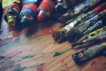 Art, Art Supplies, Artist, Blue, Brush, Color, Creative