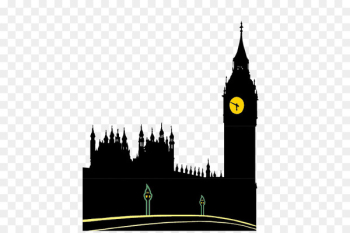 Big Ben Palace of Westminster London Eye T-shirt Silhouette - Silhouette rise 