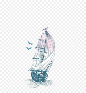Drawing Vintage Decorative arts - Sketch sail 