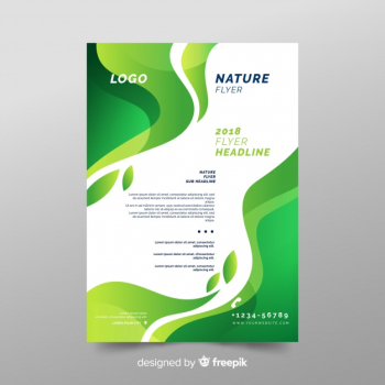 Nature flyer template with modern design Free Vector