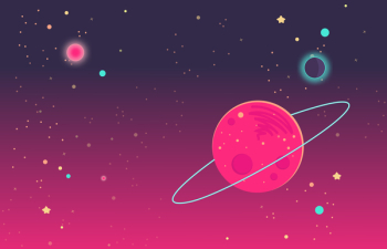  Deep Colorful Outer Space - Cartoon Illustration 