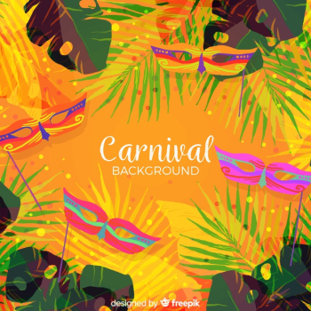 Watercolor brazilian carnival background