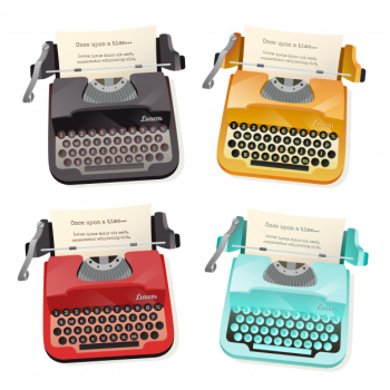 Typewriter flat set