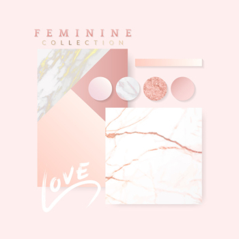 Feminine pink layout design