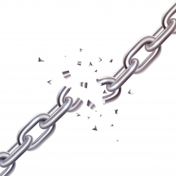 Broken chain illustration