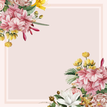Pink floral frame
