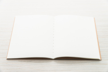 Blank mock up note book