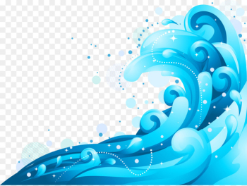 Euclidean vector Wind wave Wave vector - Flat blue waves background 