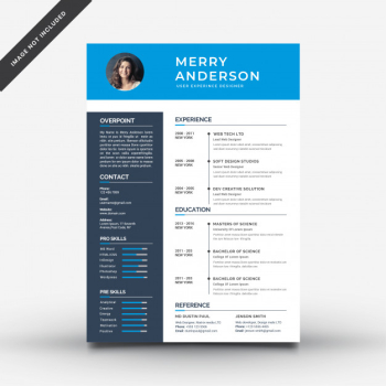 Resume template Free Vector