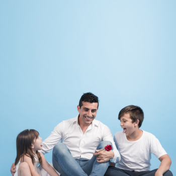 Fathers day concept with happy family