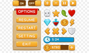 User interface design Game Button - Game UI interaction strategy game button 