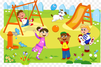 Park Playground Child Clip art - Vector illustration children playing cute creative 