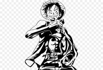 Monkey D. Luffy Trafalgar D. Water Law Portgas D. Ace One Piece - monochrome vector 