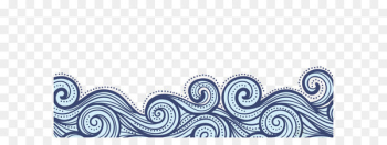 China Wind blue wavy lines texture border 
